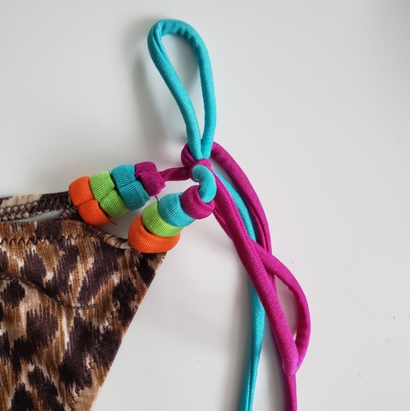 Dolce and Gabbana Swim Suit Cheeky Bottom Tie Side Cheetah - Picture 4 of 8